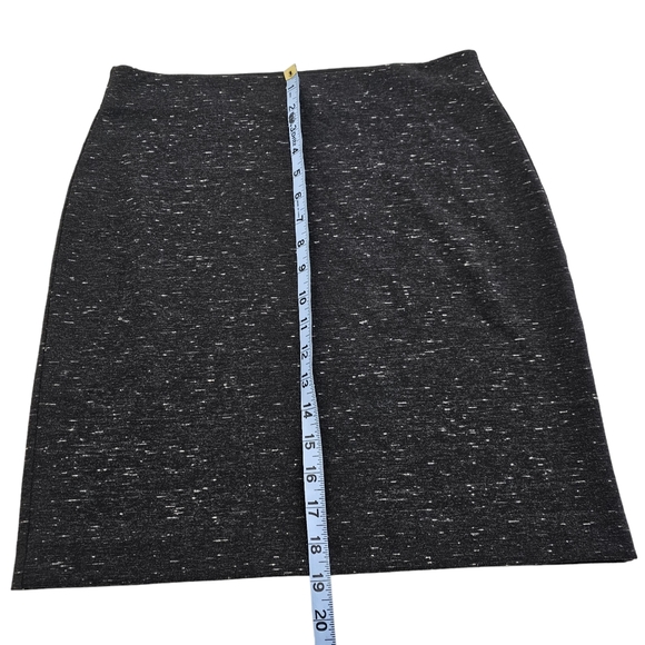 Loft Mini Skirt Womens Size Small Stretch Elastic Waist Pencil Fit Black Gray - Picture 8 of 10